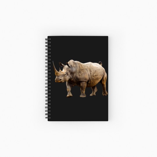 rhinoceros hippo nashorn1 Spiral Notebooks   Ruled Line
