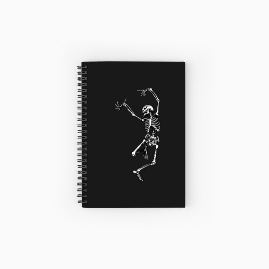 skleton dance white Spiral Notebooks   Ruled Line