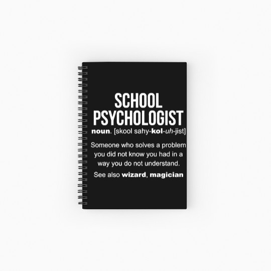 School Psychologist Definition Spiral Notebooks   Ruled Line