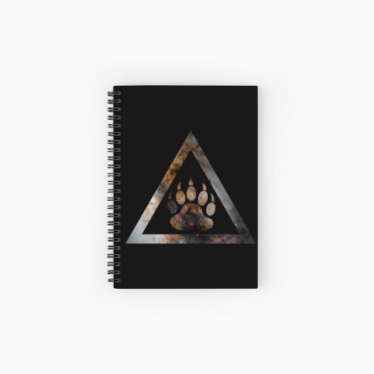 Galaxy Bear Triangle Spiral Notebooks   Ruled Line