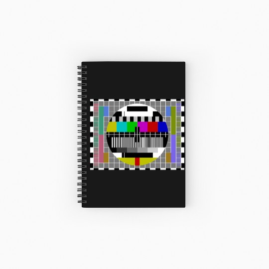 TV Video Test Pattern Screen Spiral Notebooks   Ruled Line