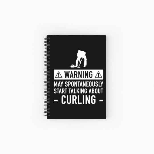 Movie - funny curling for men or women Spiral Notebooks   Ruled Line