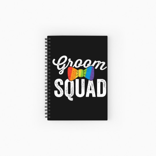 Groom Squad Spiral Notebooks   Ruled Line LGBT Pride Gay Bachelor Wedding Gift