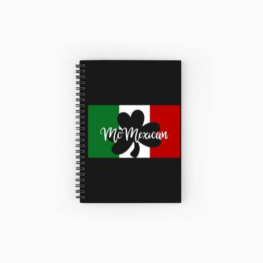 St Patricks Day McMexican Irish Mexican Spiral Notebooks   Ruled Line
