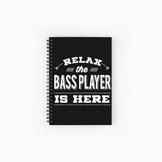 Funny Bass Guitar - Relax - Musician Humor Spiral Notebooks   Ruled Line