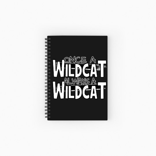 Once A Wildcat Always A Wildcat School Pride Spiral Notebooks   Ruled Line