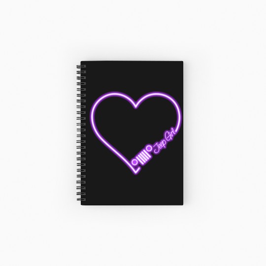Jeep Love Purple Neon Spiral Notebooks   Ruled Line