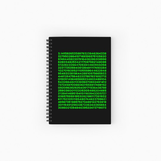 Pi Math 500+ Digits of 3.14 Teacher Gift Spiral Notebooks   Ruled Line