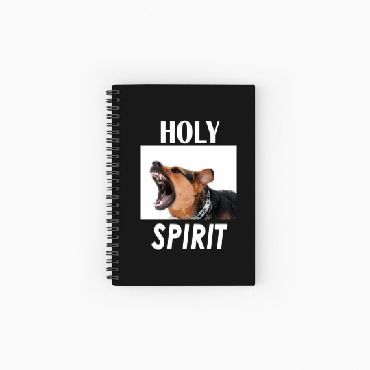 Holy Spirit dog barking Spiral Notebooks   Ruled Line