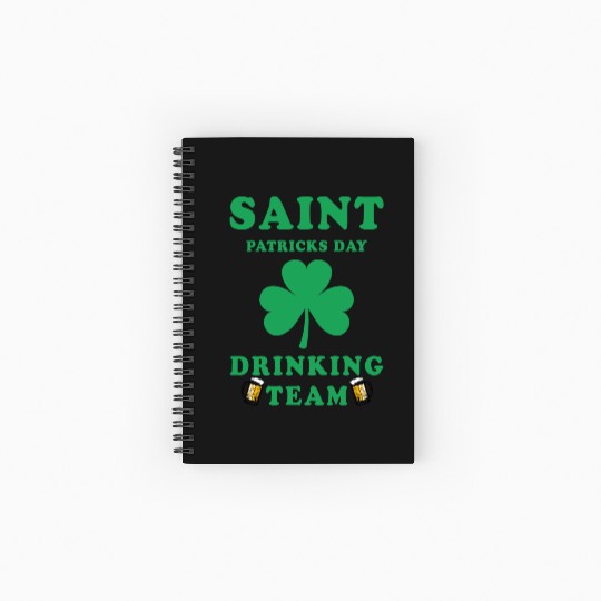 Saint Patricks Day Drinking Team Spiral Notebooks   Ruled Line