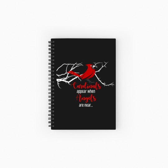 Cardinals Appear When Angels Are Near Bird Animal Spiral Notebooks   Ruled Line