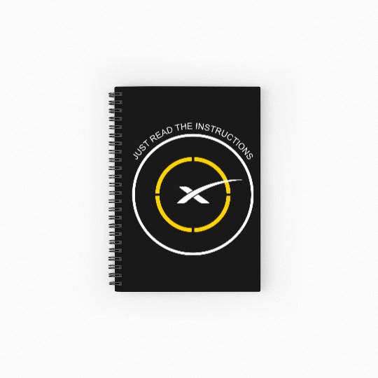 Read The Instructions SpaceX Droneship Elon Musk Spiral Notebooks   Ruled Line