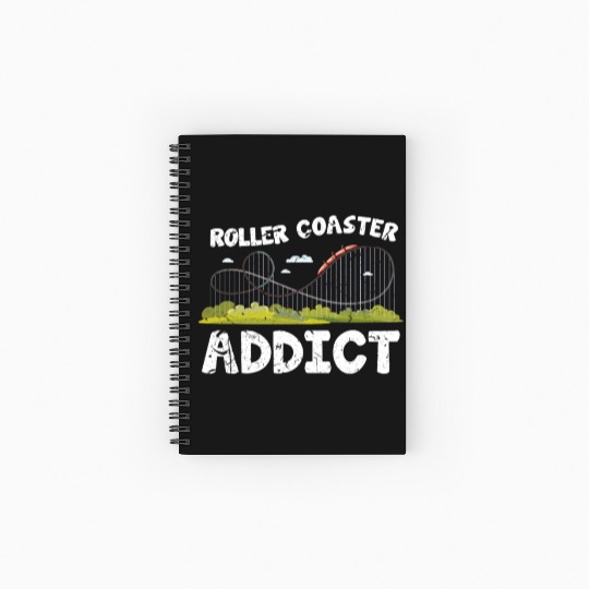 Roller Coaster Addiction Spiral Notebooks   Ruled Line