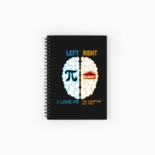 I love Pi / Math icon / Pi / Pie / Math nerd Spiral Notebooks   Ruled Line