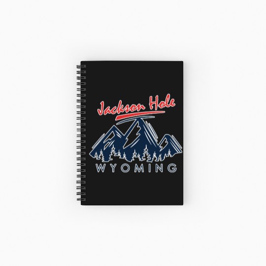 Jackson Hole Wyoming Spiral Notebooks   Ruled Line Vintage City Retro Tshi