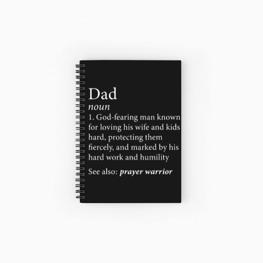 Mens Christian Dad Definition Father s Day Spiral Notebooks   Ruled Line