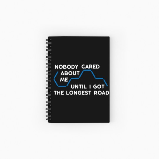 The Longest Road - Funny Settlers Board Game Spiral Notebooks   Ruled Line