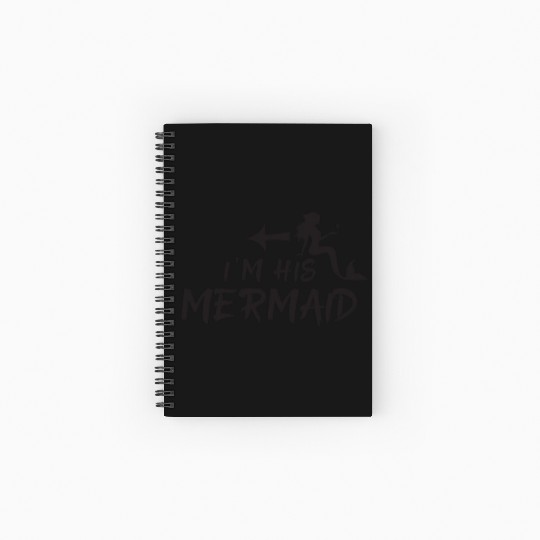 I'm his mermaid with matching I'm her Captain Spiral Notebooks   Ruled Line