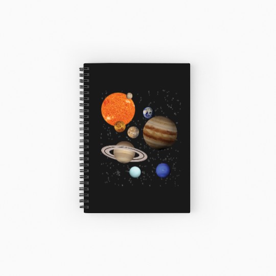 realistic Solar System planet Outer Space Explorer Spiral Notebooks   Ruled Line