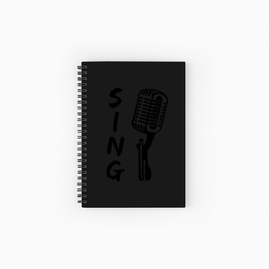 Microphone - Singing Spiral Notebooks   Ruled Line