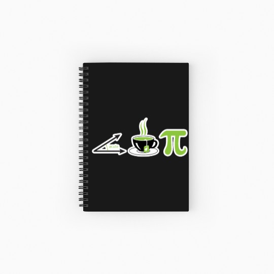 Acute Tea Pi Math Pun 3.14 Pi Day Math Geek Spiral Notebooks   Ruled Line