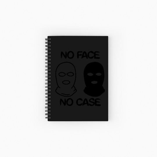 no face no case Spiral Notebooks   Ruled Line