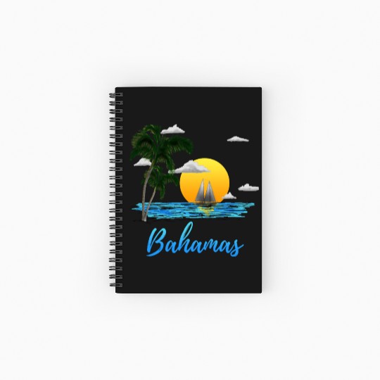 Bahamas Vacation Sailing Spiral Notebooks   Ruled Line