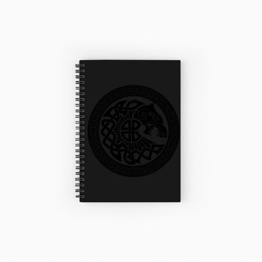 Viking wolf Fenrir Spiral Notebooks   Ruled Line