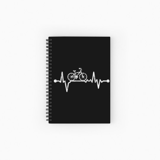 Cycling Biking Heartbeat Spiral Notebooks   Ruled Line