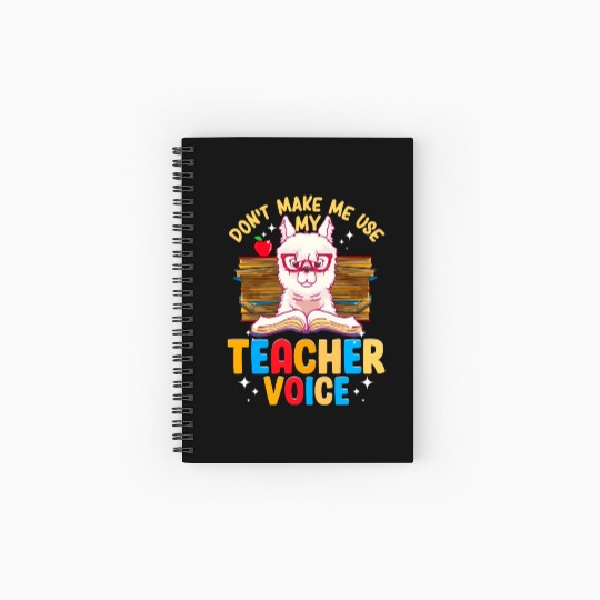 Funny Alpaca Teacher - Teacher Appreciation Gifts Spiral Notebooks   Ruled Line