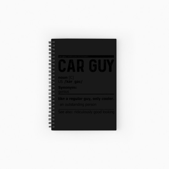 Car Guy Definition Spiral Notebooks   Ruled Line