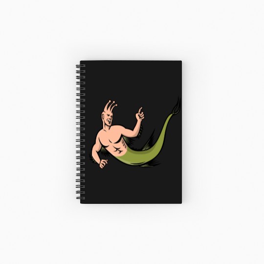 Sea Monkey Pointing Mascot Spiral Notebooks   Ruled Line