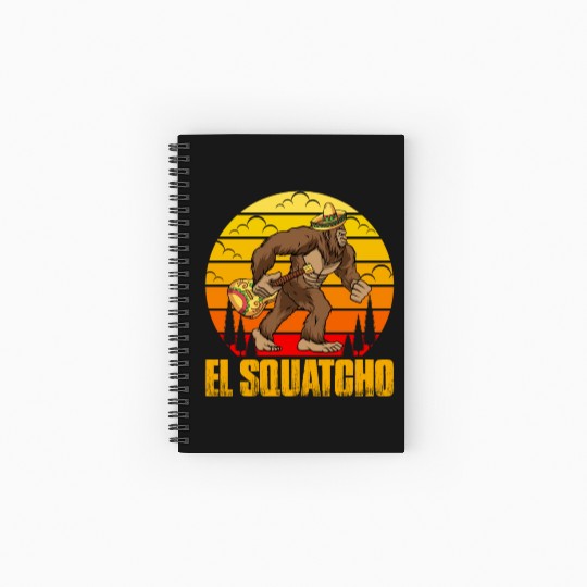 El Squatcho Mexican Sasquatch Bigfoot Spiral Notebooks   Ruled Line