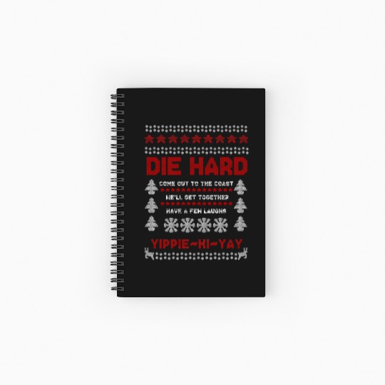 Die Hard Christmas Jumper Spiral Notebooks   Ruled Line