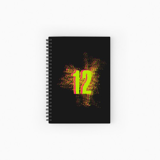 12 Number twelf birthday giftidea Spiral Notebooks   Ruled Line