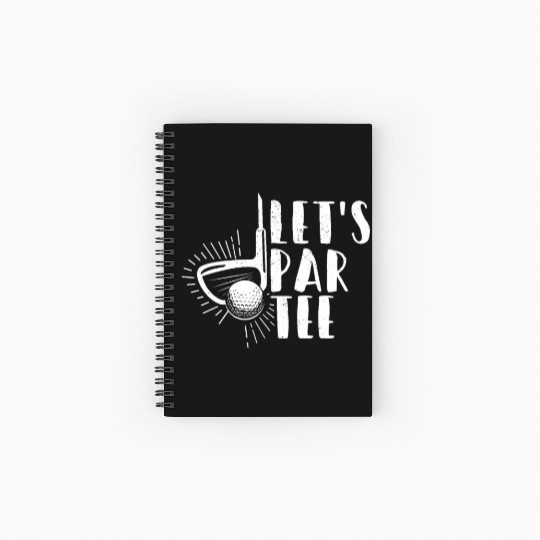 Let's Par Spiral Notebooks   Ruled Line Party Par Funny Golf Partee