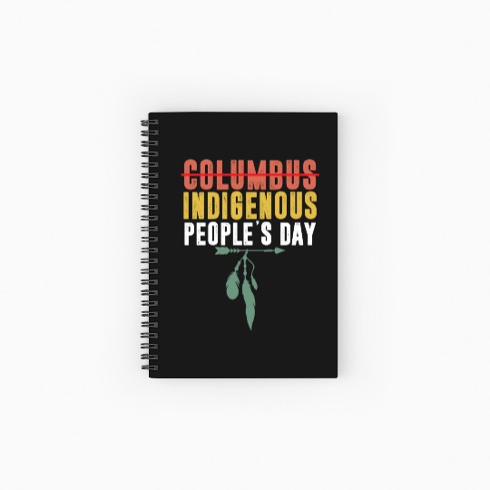 Vintage Indigenous People's Day Not Columbus Day Spiral Notebooks   Ruled Line