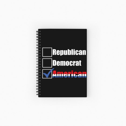 Republican Democrat American Patriotic Anti Spiral Notebooks   Ruled Line