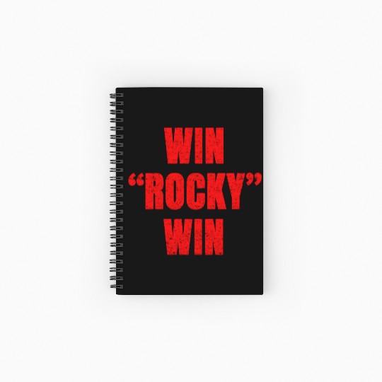 win rocky win Spiral Notebooks   Ruled Line inspired boxing Spiral Notebooks   Ruled Line