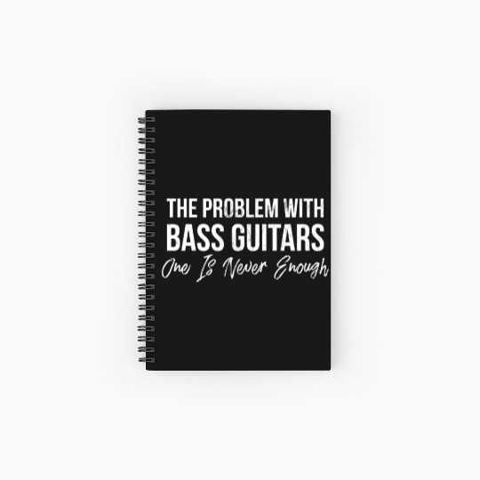 Funny Bass Guitar Design Spiral Notebooks   Ruled Line