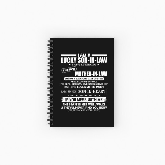 Lucky son in law i have a awesome mother in law Spiral Notebooks   Ruled Line