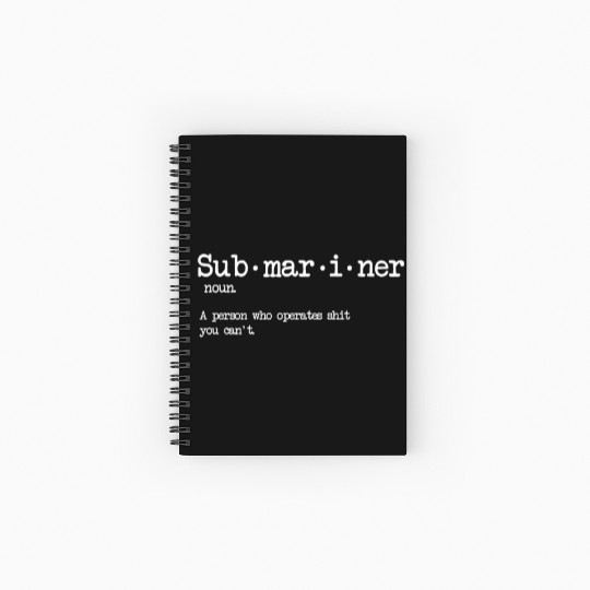 Submariner Definition US Navy Veteran Military Gif Spiral Notebooks   Ruled Line