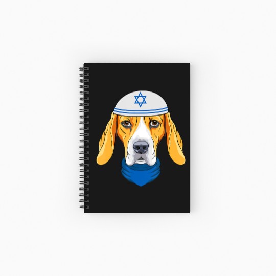 Cute Beagle Hanukkah Funny Dog Lover Jewish Gift Spiral Notebooks   Ruled Line