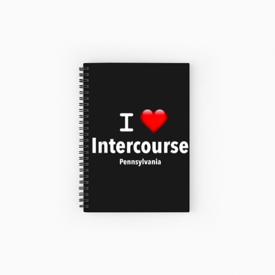 I Love Intercourse Pennsylvania Spiral Notebooks   Ruled Line