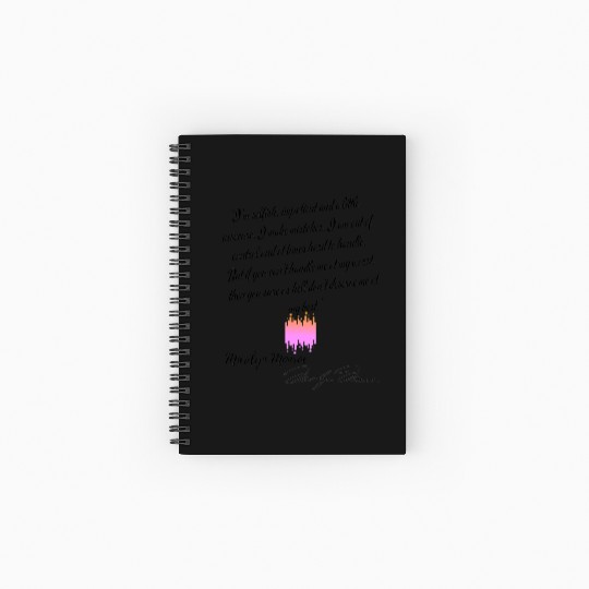 Eco Spiral Notebooks   Ruled Line quote Marilyn Monroe