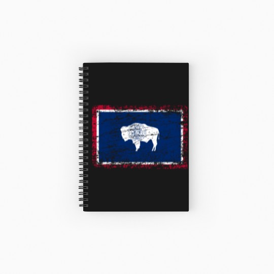 Wyoming ensign flag used look Spiral Notebooks   Ruled Line