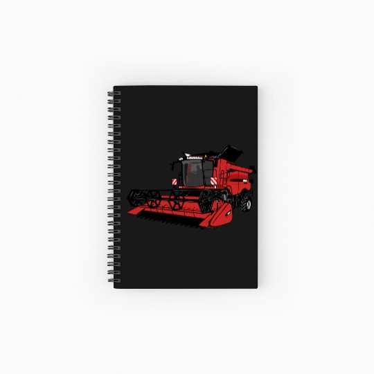 Combine harvester - Farmer Spiral Notebooks   Ruled Line
