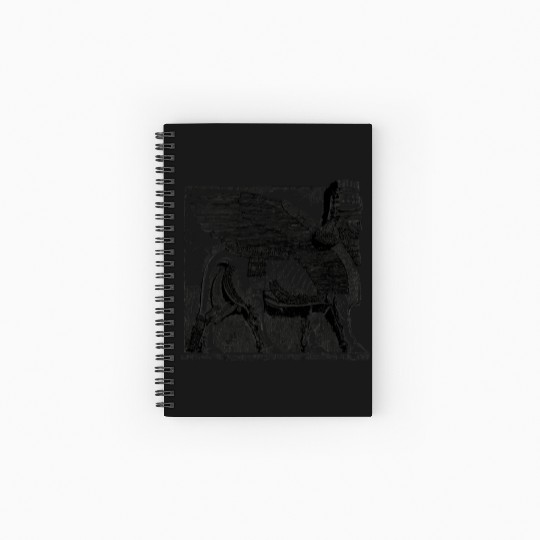 Lamassu Sumerian Persian Lion Bull Human Head Spiral Notebooks   Ruled Line