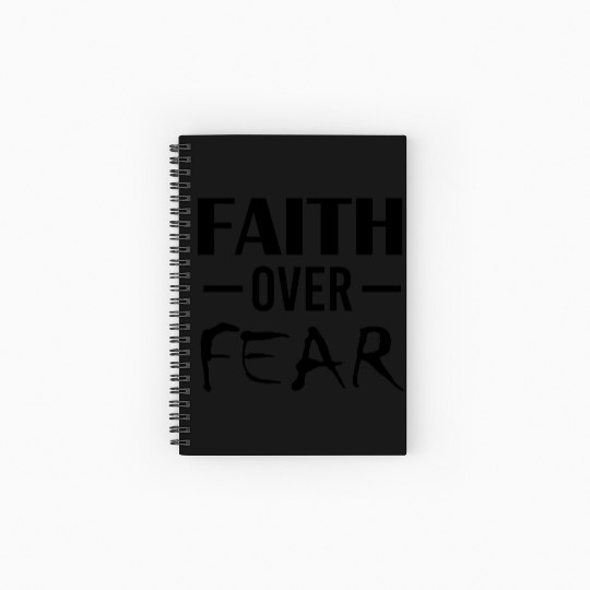 Faith Over Fear Christian Bible Prayer Power Peace Spiral Notebooks   Ruled Line
