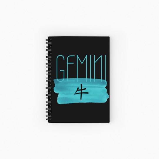 GEMINI OX AESTHETIC ZODIAC Spiral Notebooks   Ruled Line
